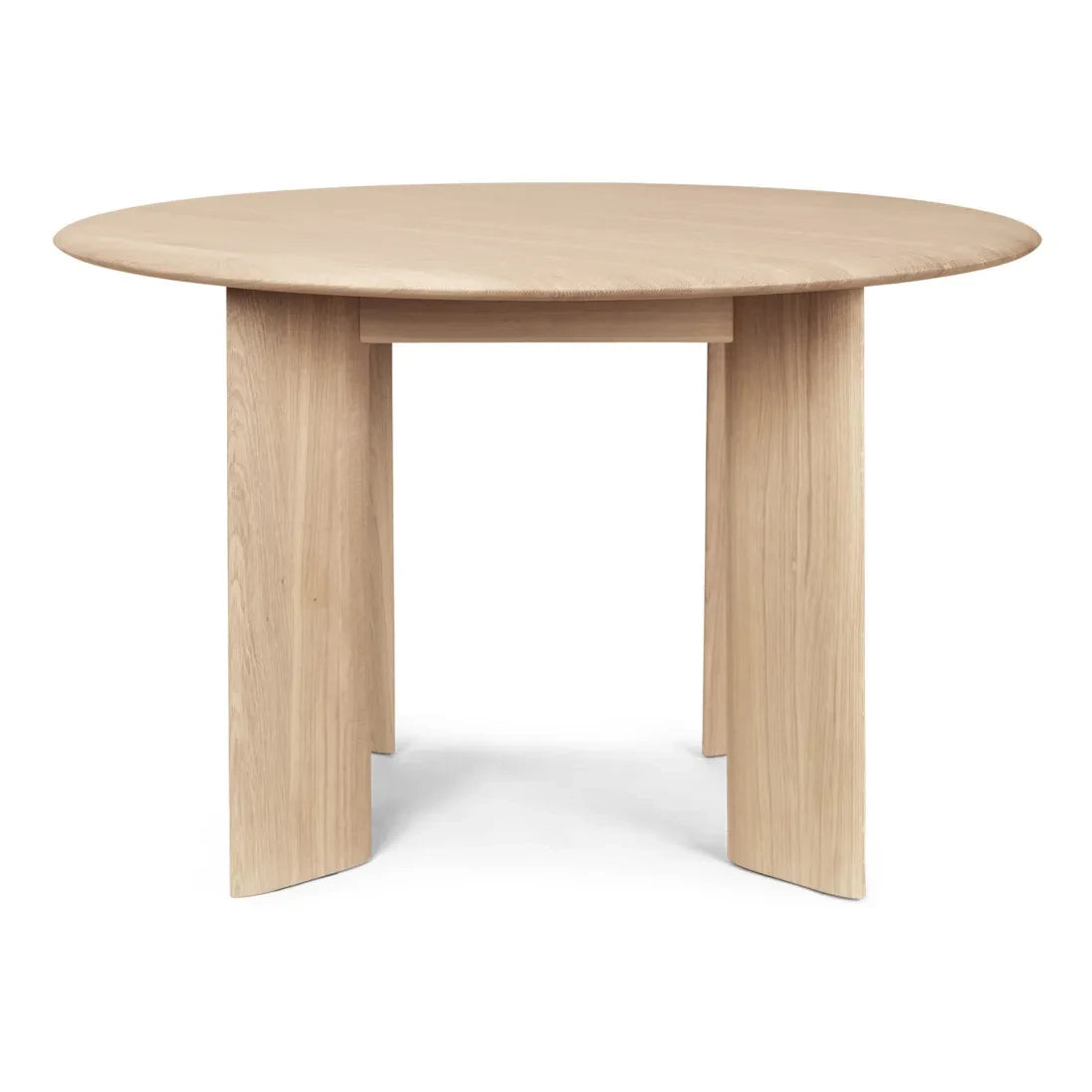 Ferm Living - Kavisli Yuvarlak Masa - FSC Ahşap | Beyaz