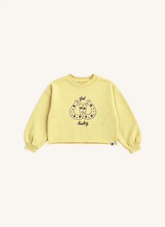 Hundred Pieces - Belmont Lucky Organik Pamuk Sweatshirt | أصفر فاتح