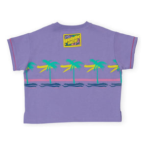 Goldie + Ace - Oversize Palm Tişört | Mor