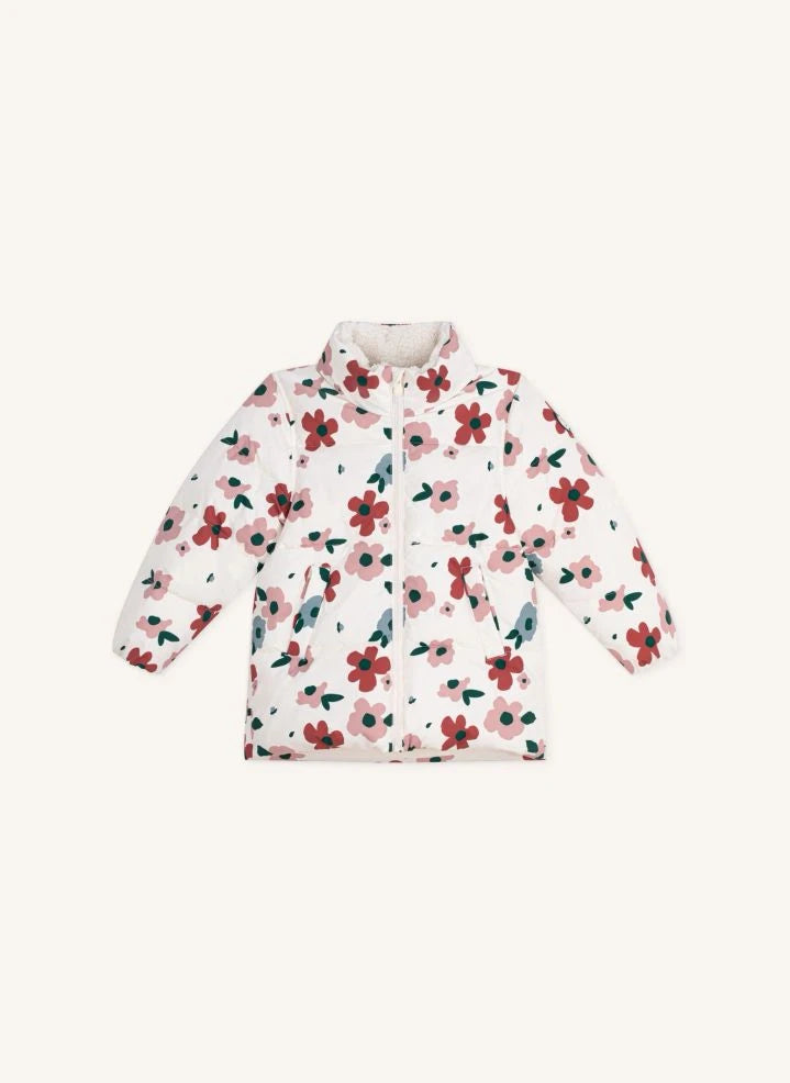 Petit Bateau - سترة مبطنة بنقشة زهور | إكرو