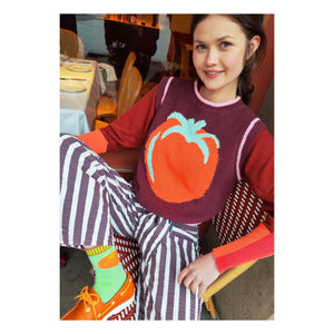 Dr Bloom - Lazo Çizgili Pantolon | Aubergine