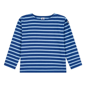 Petit Bateau - Marinière rozetli Tişört | Mavi