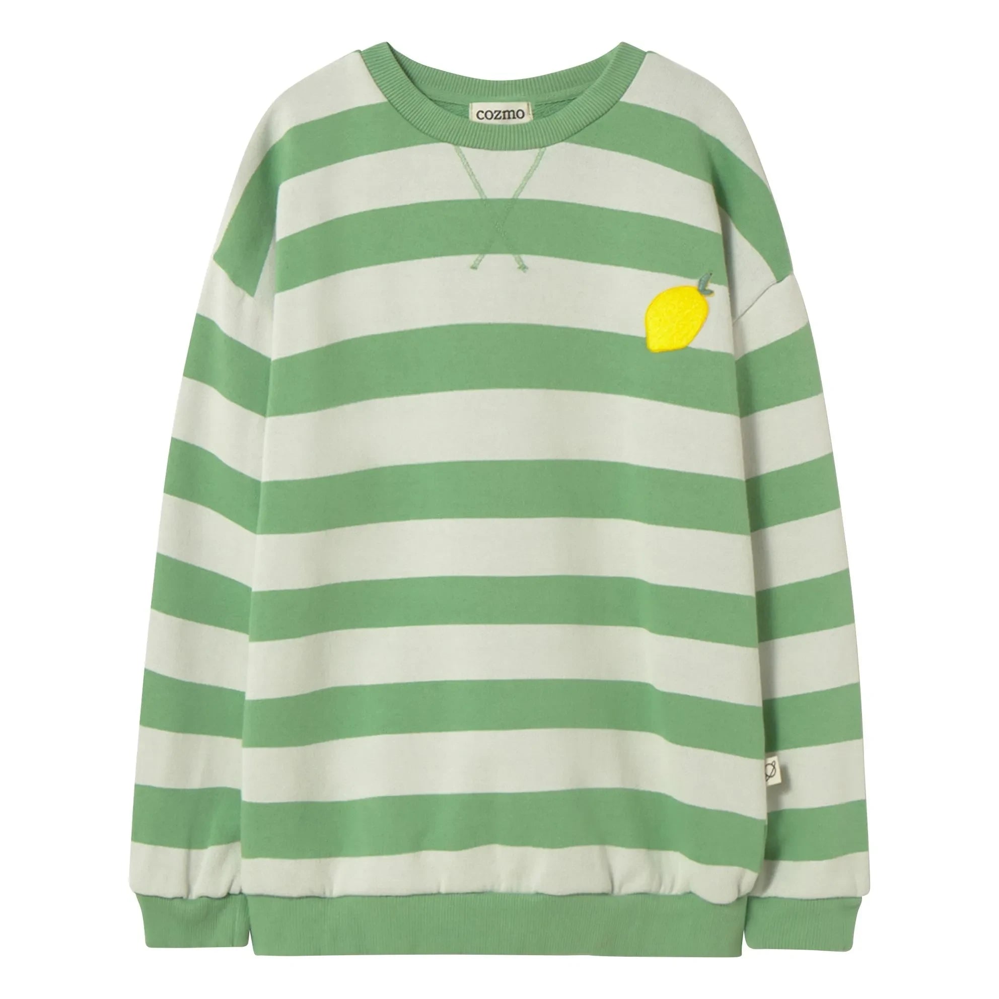 Cozmo - Dan Lemon Çizgili Sweatshirt | Meadow Green