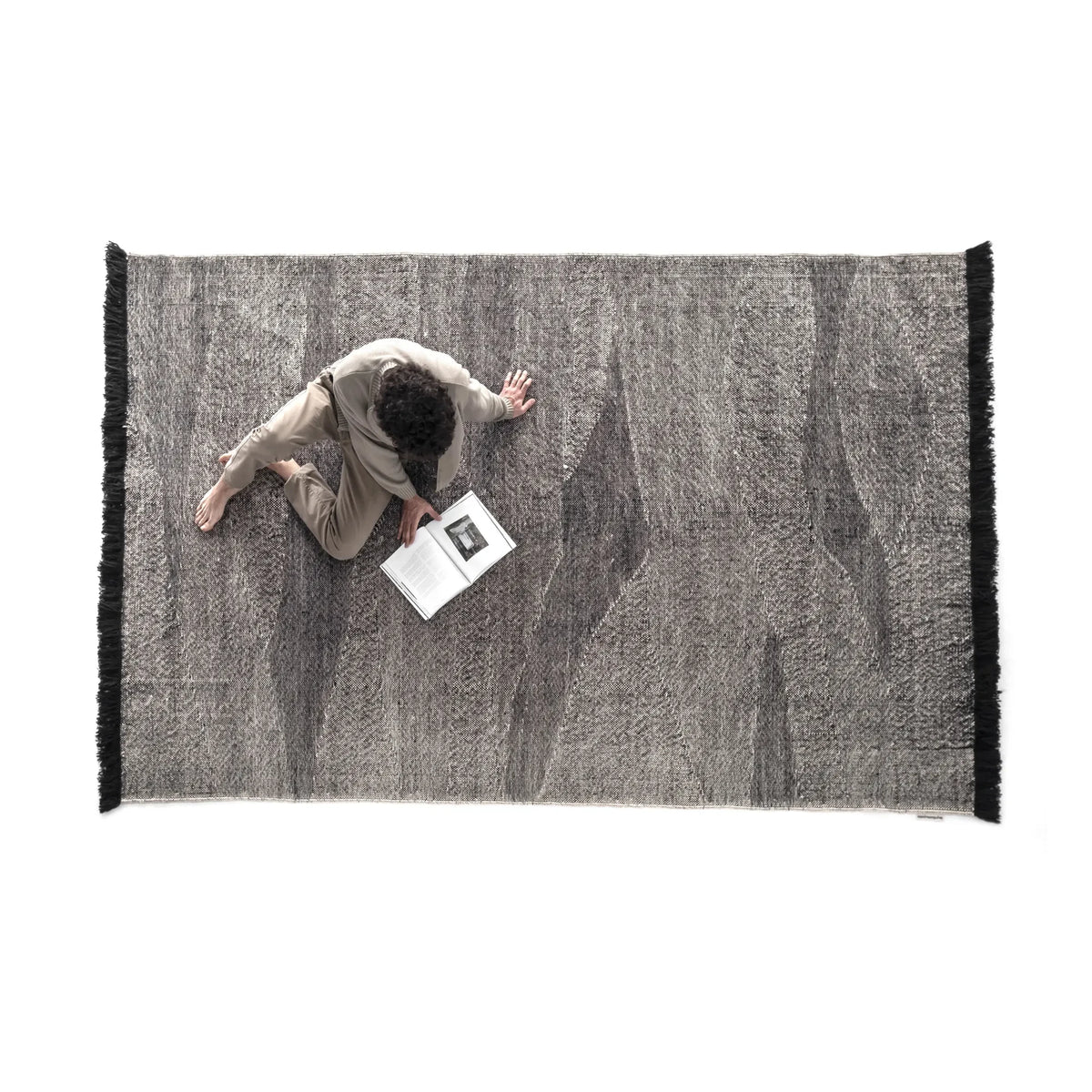 Nanimarquina - Telares Afghan Yün Halı | Siyah
