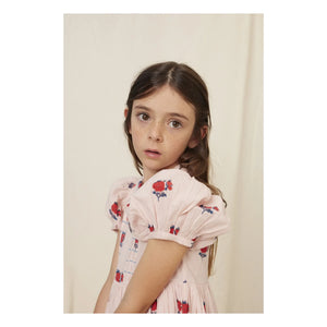 Bebe Organic - April Fleurs Puantiyeli Kol Elbise | Soluk Pembe