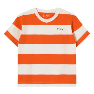 Tinycottons - Çizgili organik pamuklu T-shirt | Kırmızı