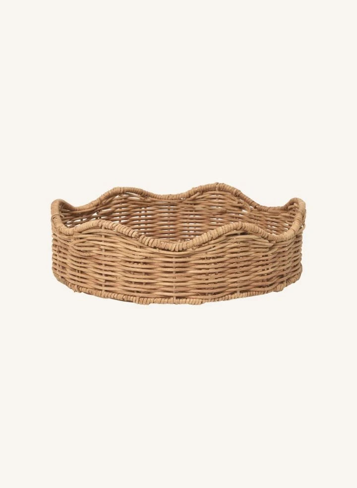 Broste Copenhagen - صينية رتان دائرية Lola