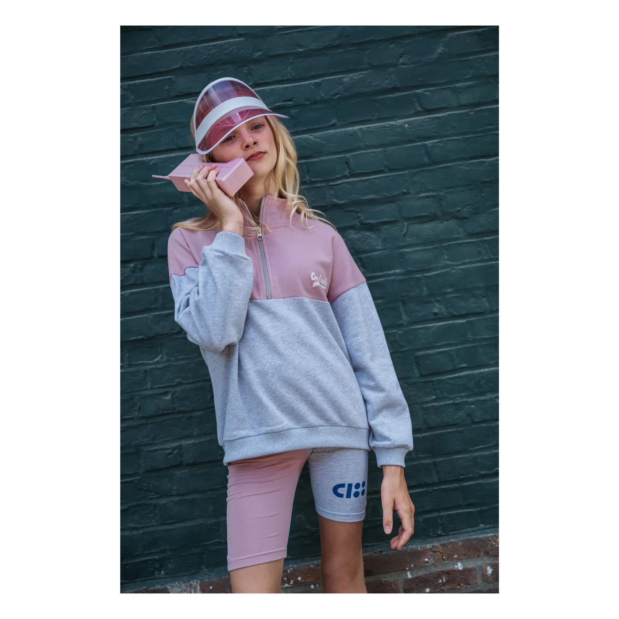 Cos I Said So - Renk Bloklu Organik Pamuk cyclist | Heather gri
