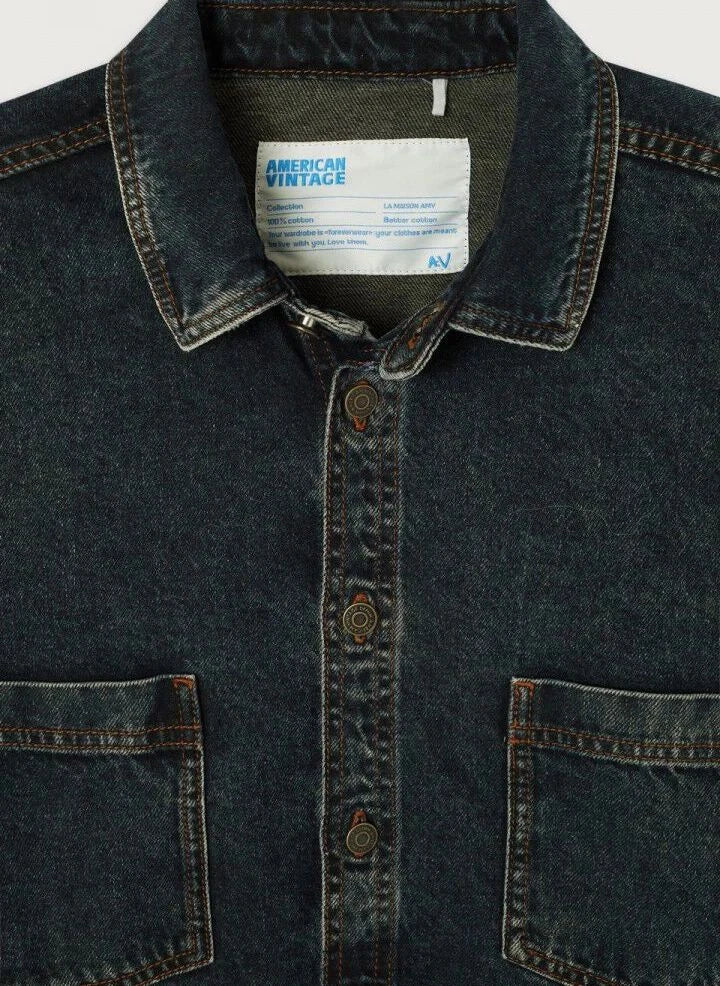 American Vintage - Lydbay قميص قطني واسع | أسود