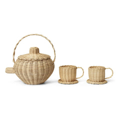 Ferm Living Kids - Rattan çay seti | Doğal