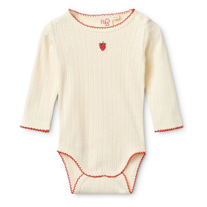 Flöss - Body Pointelle Flora Fraise | Krem