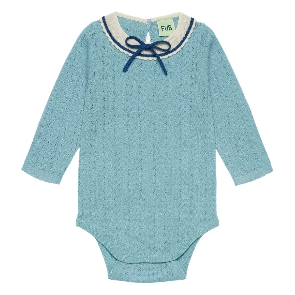 FUB - Mavi Merinos Yünlü Fiyonk Body