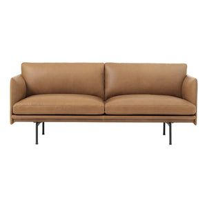Muuto - Outline Deri 2 Kişilik Kanepe | Cognac
