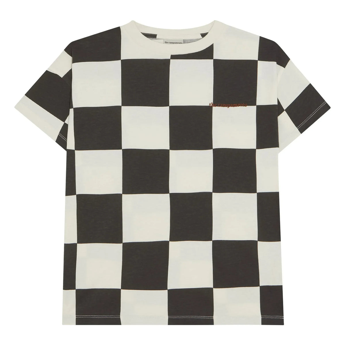 The Campamento - Damier Tişört | Ecru