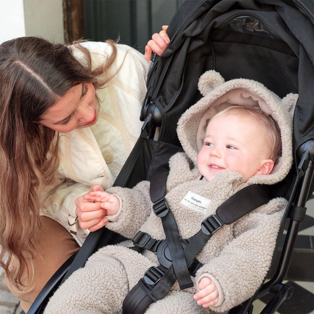 FINNSON Alf Eco Pram Suit Borg - Beige-Pramsuits-Beige-0-3m | Natural Baby Shower