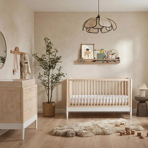 Gaia Baby Eos Cot & Dresser Set-Nursery Sets-Desert Sage/Natural Ash- | Natural Baby Shower