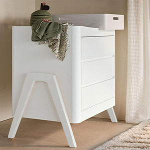 Gaia Baby Hera 'Studio Edit" Two Piece Set (Cot & Dresser) - White-Nursery Sets-White-Without Mattress | Natural Baby Shower