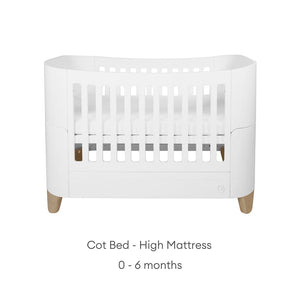 Gaia Baby Serena Mini Cot Bed Extension - White-Extension Kits-White- | Natural Baby Shower