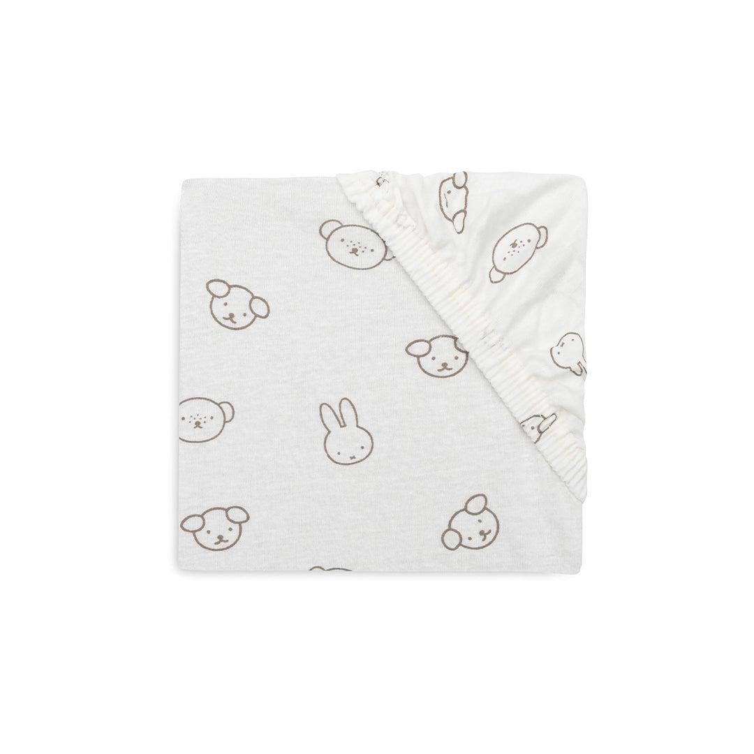 Jollein Fitted Jersey Sheet Jersey 60x120cm - Miffy And Friends-Mattress Protectors-Miffy And Friends-60x120cm | Natural Baby Shower