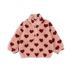 Konges Sløjd Jody Teddy Half Zip - Coeur Mellow-Jumpers + Sweatshirts-Coeur Mellow-12m | Natural Baby Shower