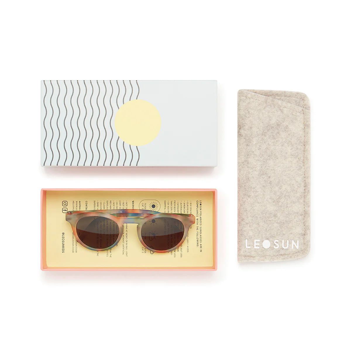 Leosun - Soft Gökkuşağı Polarize UV400 Çocuk Güneş Gözlüğü 3-8 Yaş
