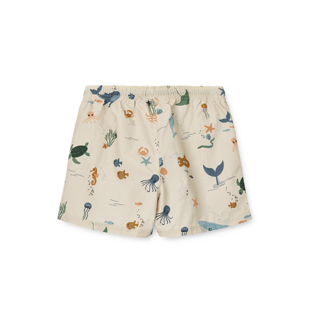 Liewood Aiden Printed Board Swim Shorts - Sea Creature / Sandy-Board Shorts-Sea Creature / Sandy-80 | Natural Baby Shower