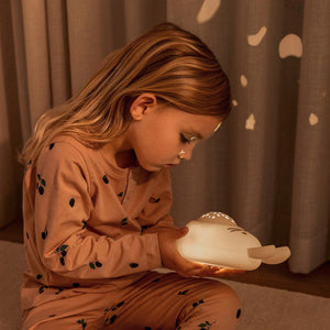 Liewood Manuel Rabbit Night Light & Sound and Projector Lamp - Sandy-Night Lights-Sandy-One size | Natural Baby Shower