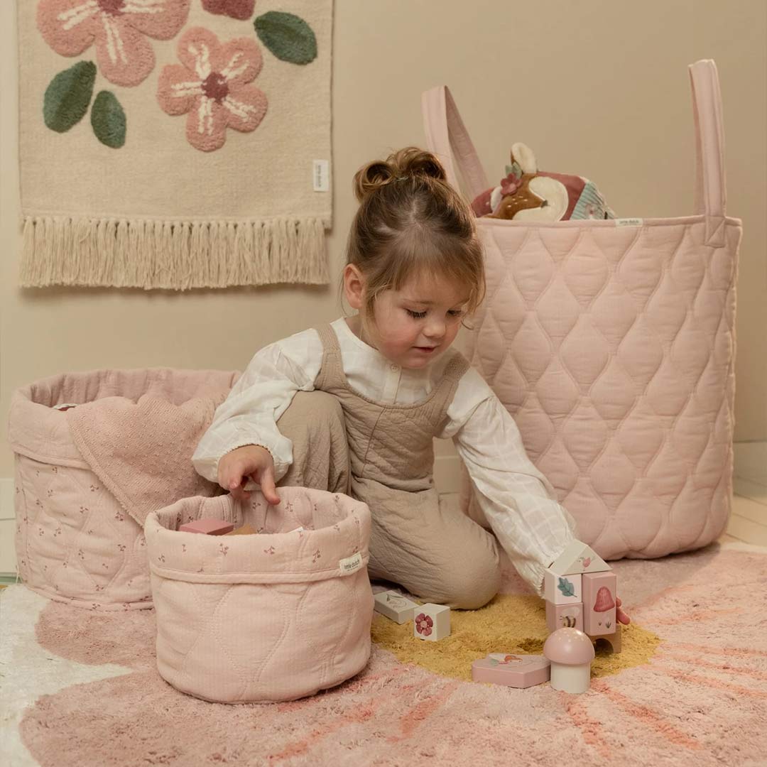 Little Dutch Storage Basket Small - Pure Blossom-Storage Baskets-Pure Blossom-Small | Natural Baby Shower