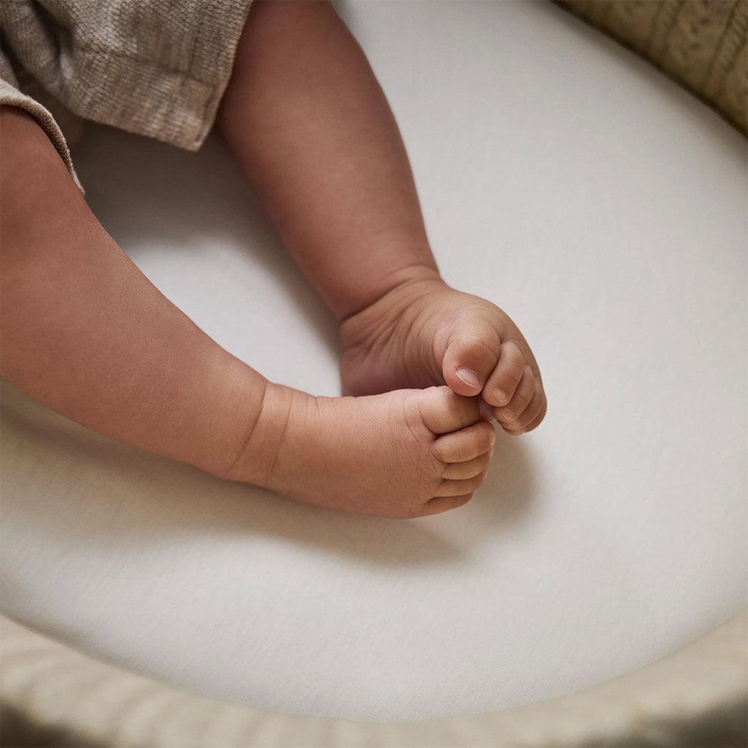 The Little Green Sheep Twin Pack Moses Basket Sheets - White-Sheets-White-Moses | Natural Baby Shower