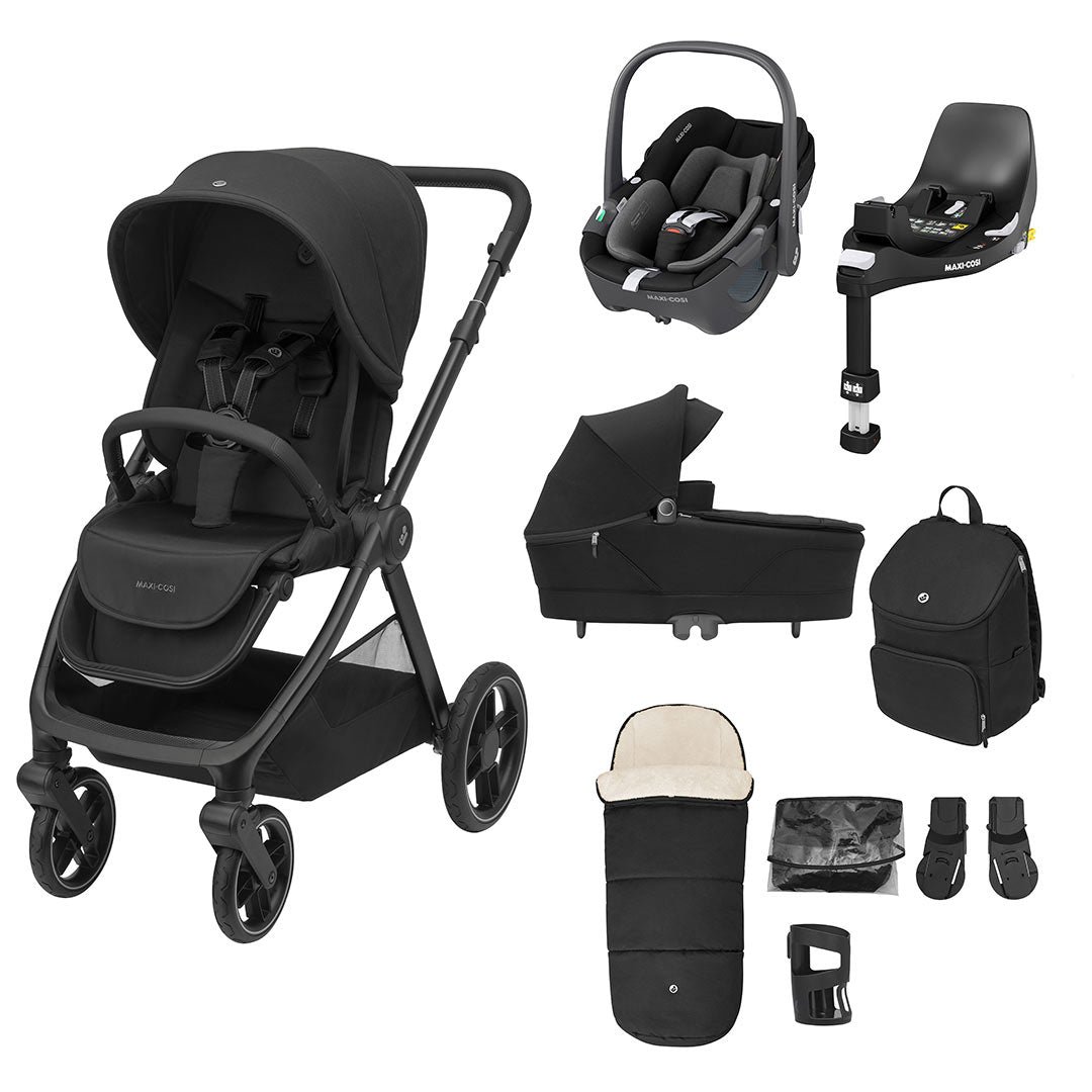 Maxi-Cosi Oxford+ Complete Travel System-Travel Systems-Twillic Black- | Natural Baby Shower