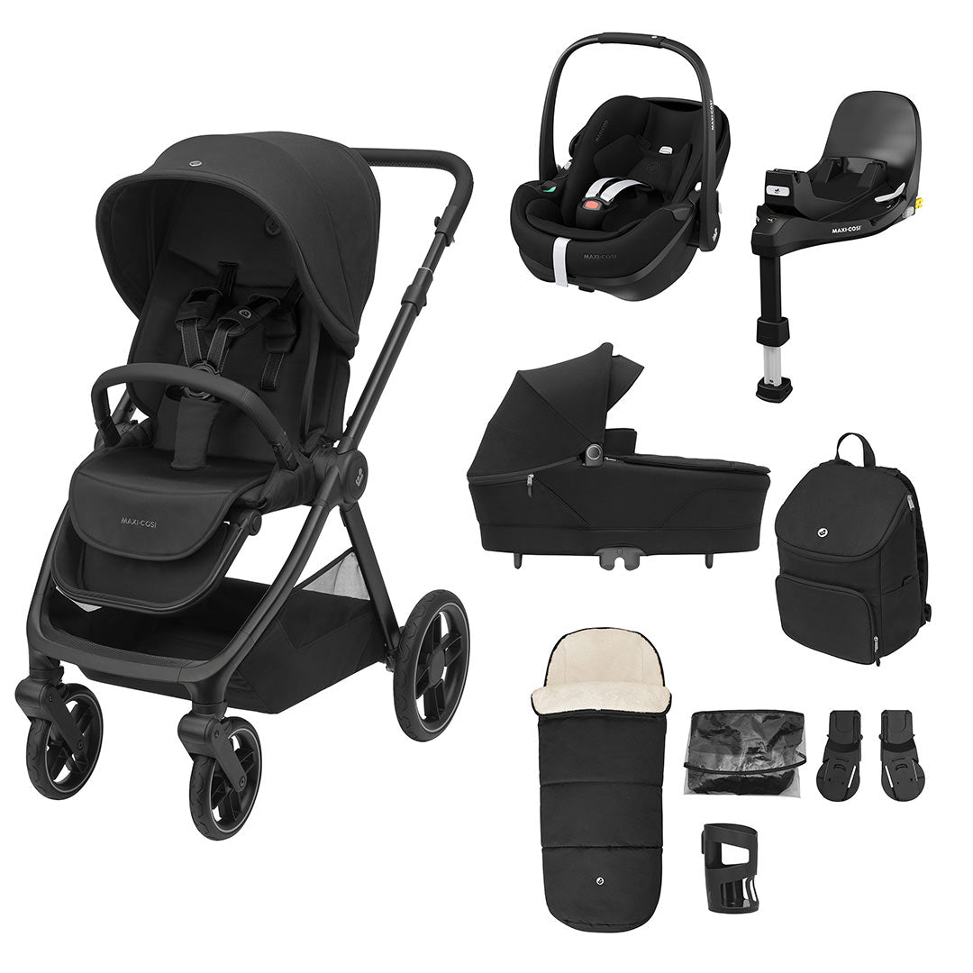 Maxi-Cosi Oxford+ Premium Travel System-Travel Systems-Twillic Black- | Natural Baby Shower