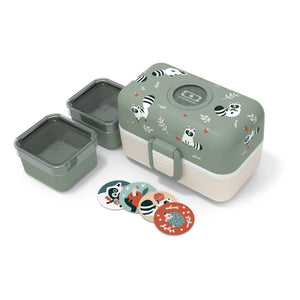 Monbento - MB Tresor uyarlanabilir çocuk Bento, 3 bölmeli | Yeşil kil