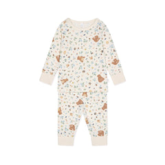 MORI Bear Print Pyjamas - Honey Bear Print-Pyjamas- | Natural Baby Shower