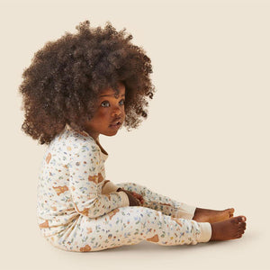 MORI Bear Print Pyjamas - Honey Bear Print-Pyjamas- | Natural Baby Shower