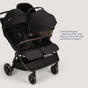 Nuna TRVL DUBL Pushchair - Caviar-Strollers-Caviar- | Natural Baby Shower