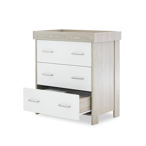 Obaby Nika 2 Piece Room Set - Grey Wash + White-Nursery Sets-Grey Wash & White-No Mattress | Natural Baby Shower