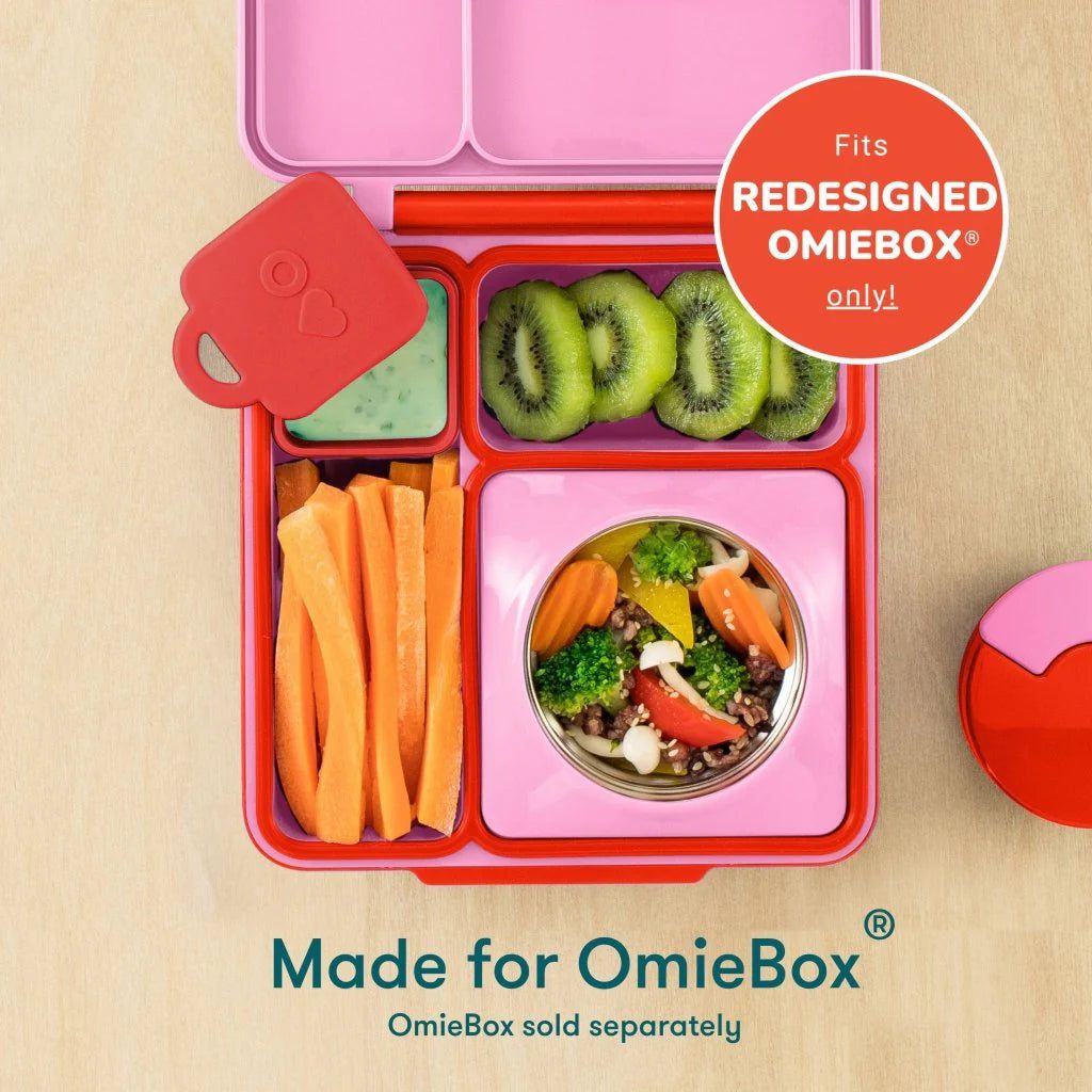 OmieBox Bento Kutusu İç Bölme Kapları 2li Kırmızı ve Sarı