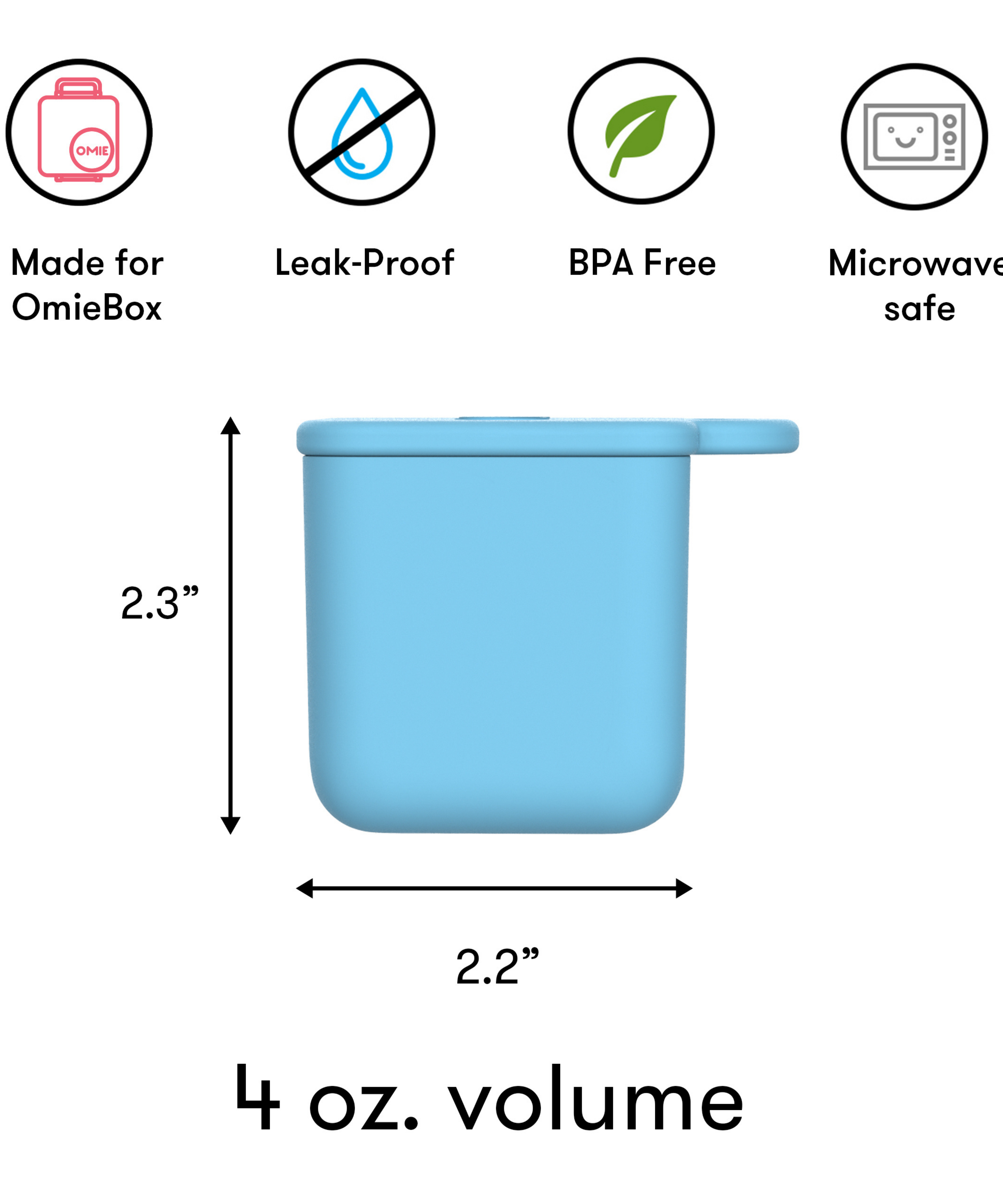 Omiebox - علب تقسيم داخلية لصندوق بينتو 2 قطع أزرق/أخضر