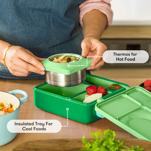 Omiebox - Isı Yalıtımlı Elma Yeşili Bento Yemek Kutusu