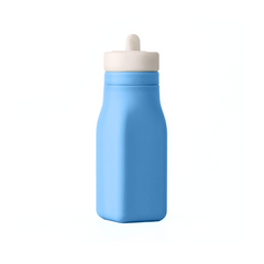 Omiebox - OmieBottle زجاجة مياه سيليكون خالية من BPA زرقاء