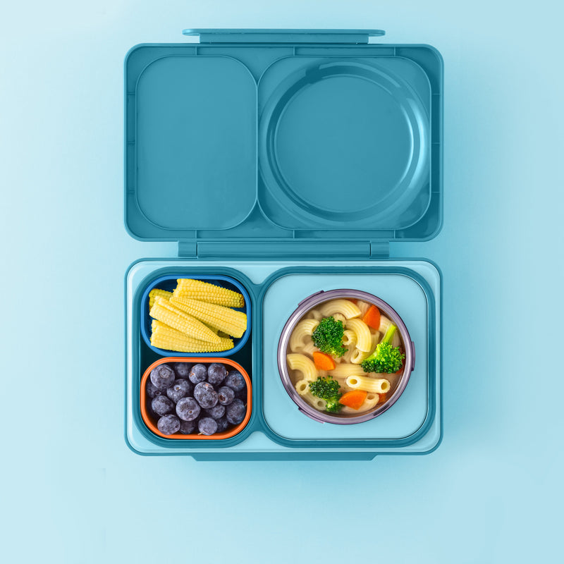 Omiebox - علب تقسيم داخلية UP Bento 2 قطع أزرق/برتقالي