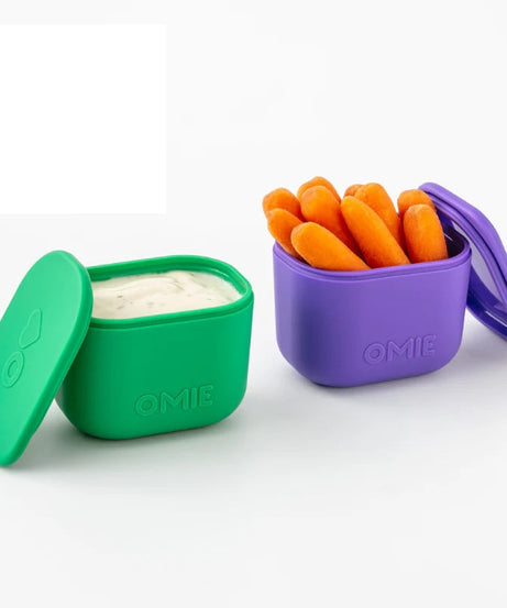 Omiebox - علب تقسيم داخلية UP Bento 2 قطع بنفسجي/أخضر