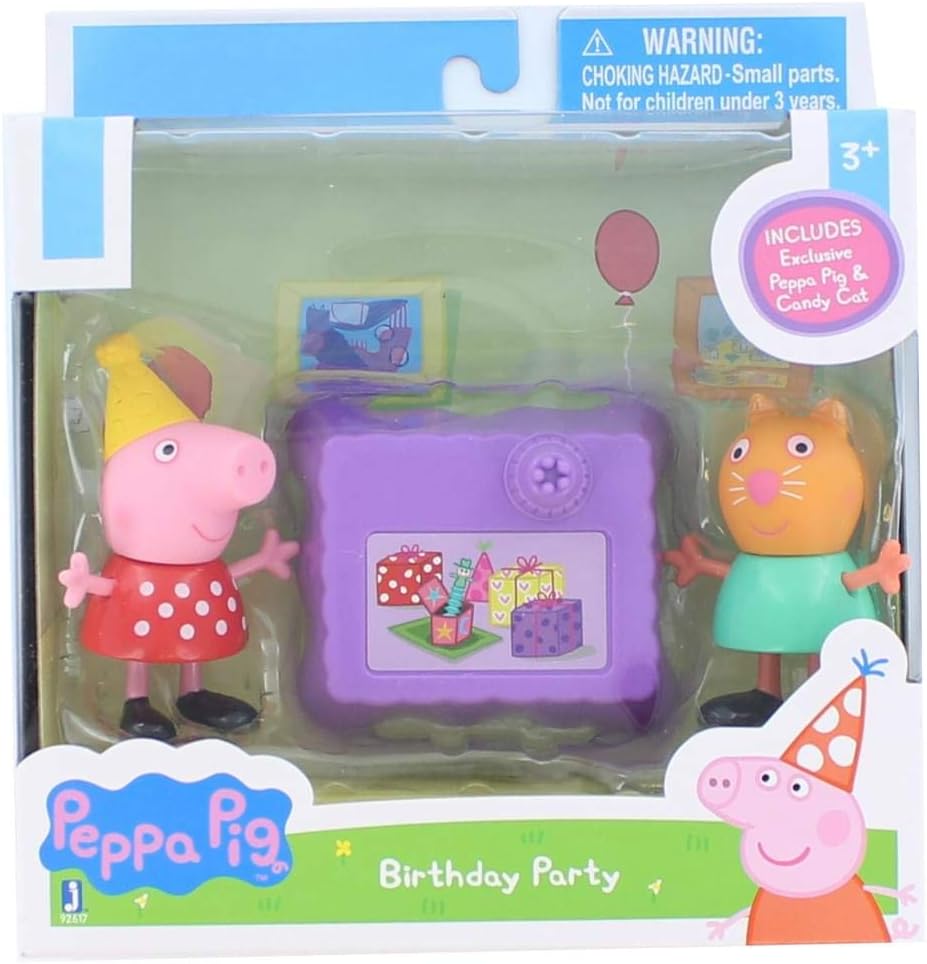 Peppa Pig - Peppa & Candy Kedi Doğum Günü Partisi Figür Oyuncak Seti