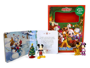 Phidal - Mickey ve Arkadaşları Noel Eğlencesi Figür Oyuncaklı İngilizce Aktivite ve Hikaye Kitabı