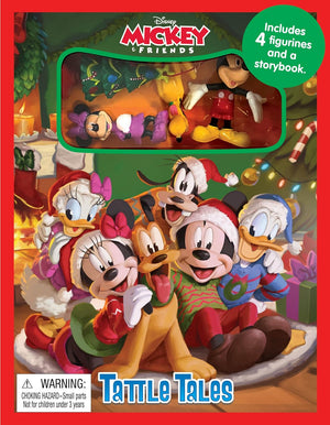 Phidal - Mickey ve Arkadaşları Noel Eğlencesi Figür Oyuncaklı İngilizce Aktivite ve Hikaye Kitabı