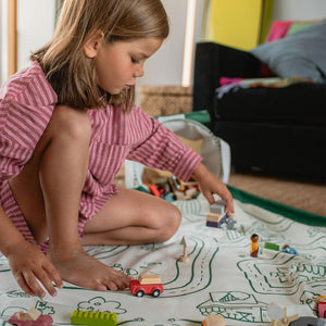 Play & Go Convertible Toy Storage Bag & Mat - Road-Play Mats-Road- | Natural Baby Shower