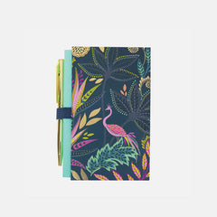 Portico Designs - Sara Miller: دفتر ملاحظات صغير وقلم Botanic Paradise