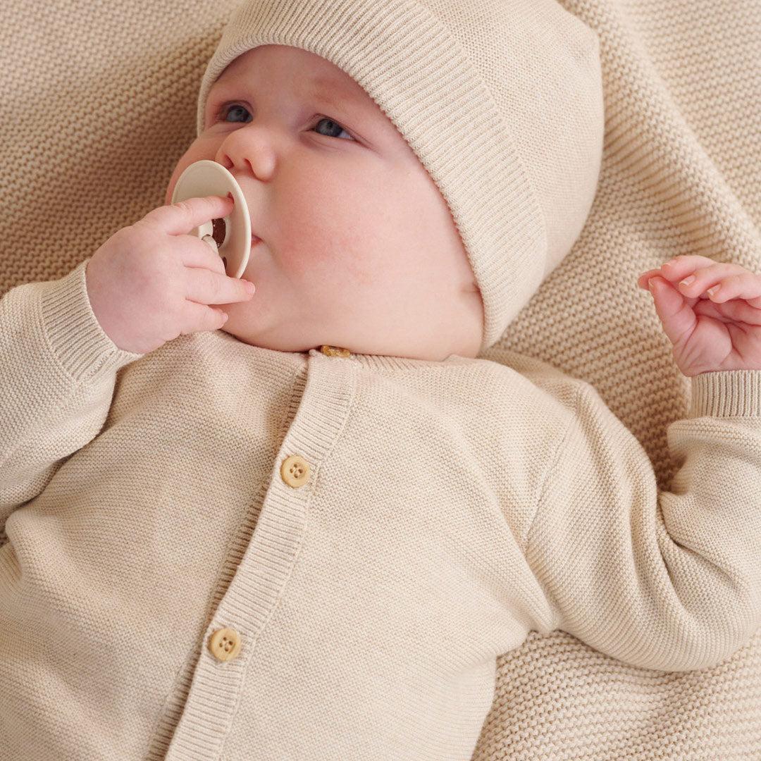 Purebaby Knit Cardigan - White-Cardigans-White-0-3m | Natural Baby Shower