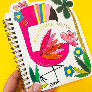 Rachel Ellen - Flamingo Şeklinde Tel Ciltli Defter