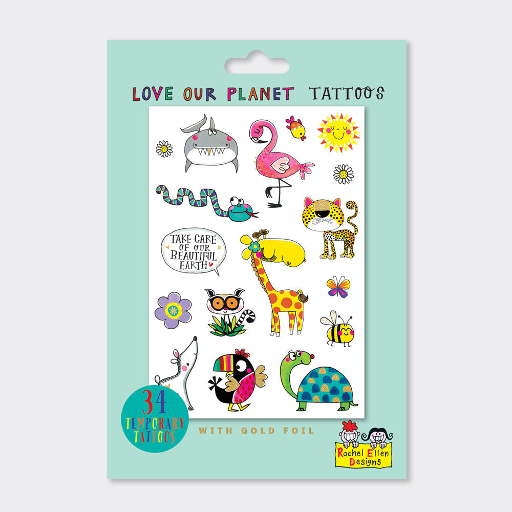 Rachel Ellen - Love Our Planet Çocuk Geçici Dövmeler
